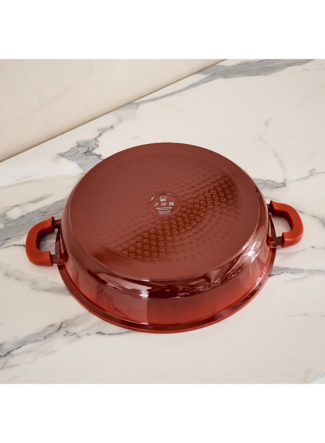 Home Box Red Cast Aluminium Casserole with Lid - 32 cm - Image 5